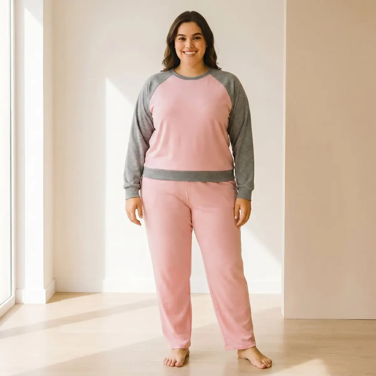 Conjunto de Moletom Plus Size